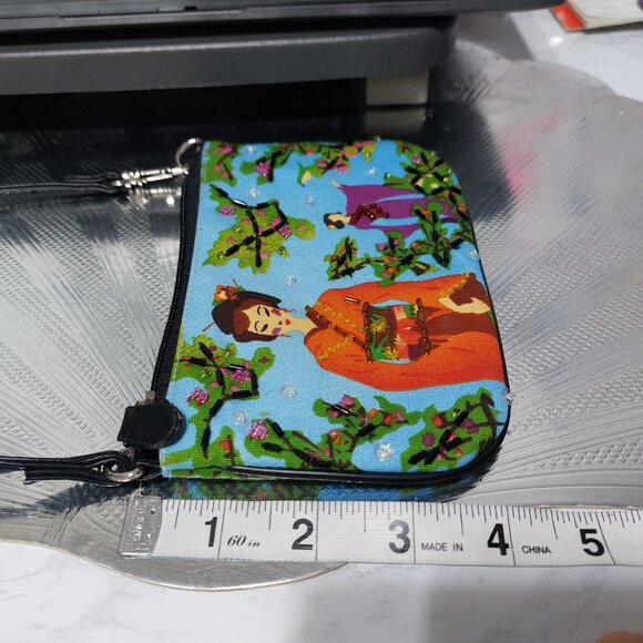 Kimono Girl Mini Wristlet Clutch Bag Mini Wallet Mini Bag Coin Purse - Picture 6 of 9